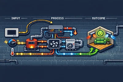 Thermostat feedback loop illustration